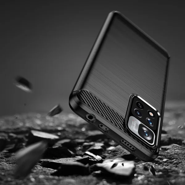 Carbon Case flexible case cover Xiaomi Redmi Note 11 Pro+ 5G (China) / 11 Pro 5G (China) / Mi11i HyperCharge / Poco X4 NFC blackeng