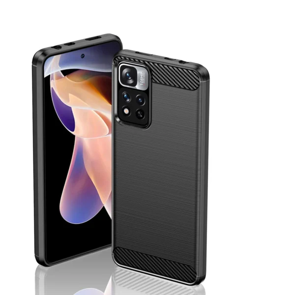Carbon Case flexible case cover Xiaomi Redmi Note 11 Pro+ 5G (China) / 11 Pro 5G (China) / Mi11i HyperCharge / Poco X4 NFC blackeng