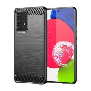 Carbon Case Flexible Cover Sleeve for Samsung Galaxy A53 5G blackeng