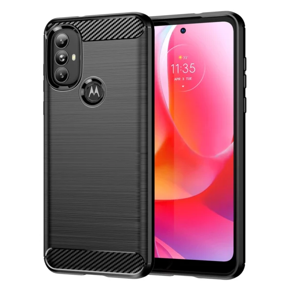 Carbon Case Flexible case cover Motorola Moto G Power 2022 blackeng
