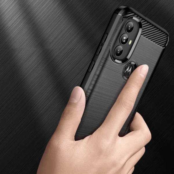 Carbon Case Flexible case cover Motorola Moto G Power 2022 blackeng