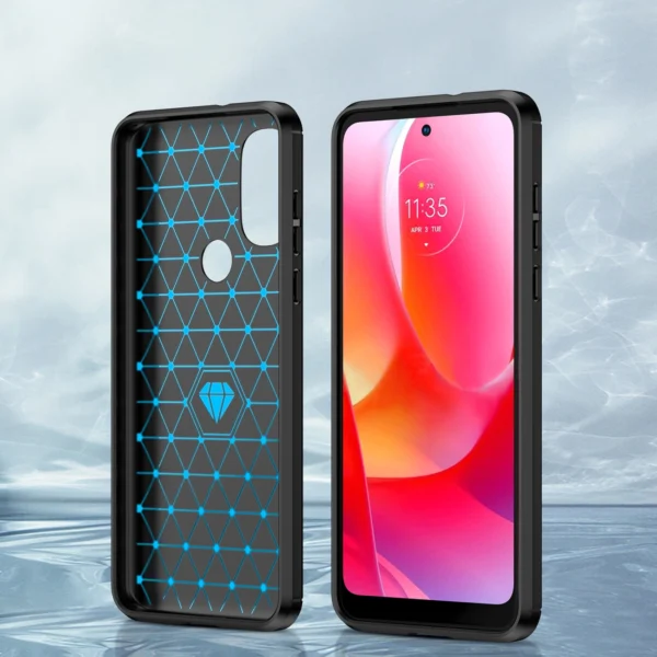 Carbon Case Flexible case cover Motorola Moto G Power 2022 blackeng