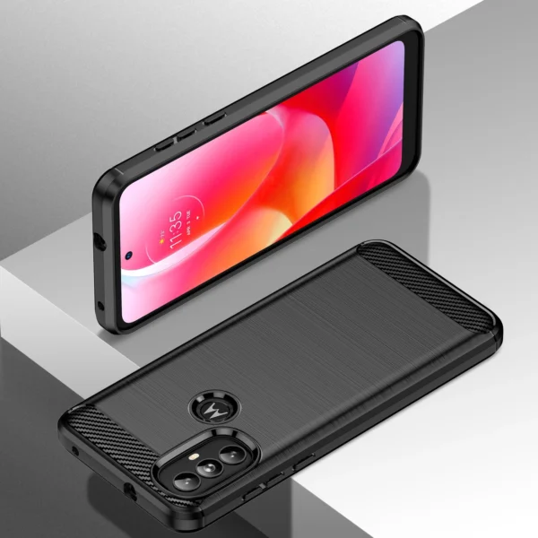 Carbon Case Flexible case cover Motorola Moto G Power 2022 blackeng