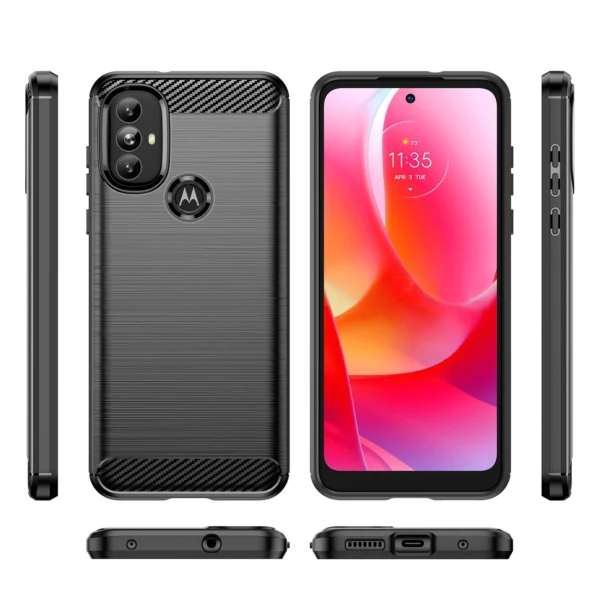 Carbon Case Flexible case cover Motorola Moto G Power 2022 blackeng