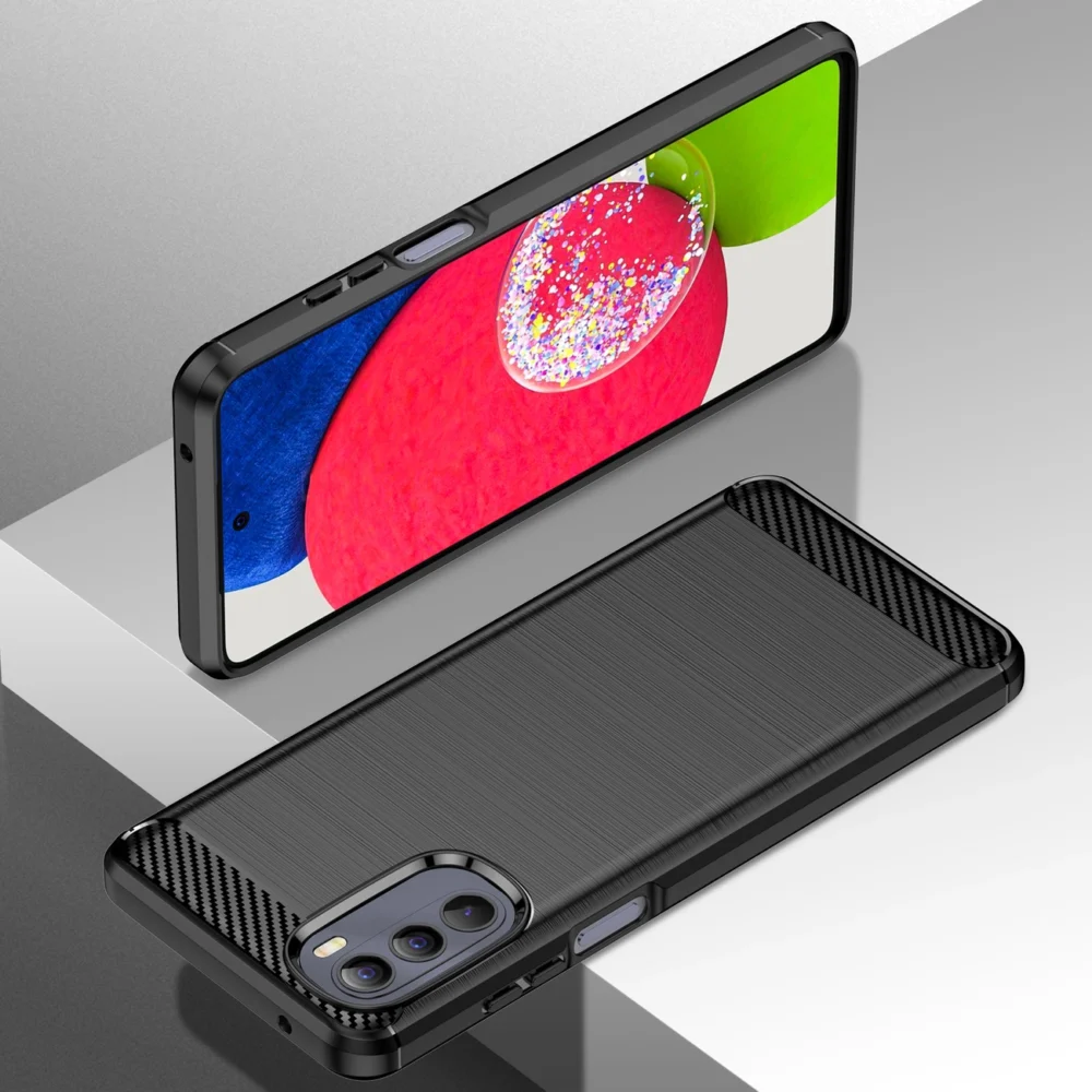 87555_6 Carbon Case flexible cover for Motorola Moto G Stylus 2022 blackeng