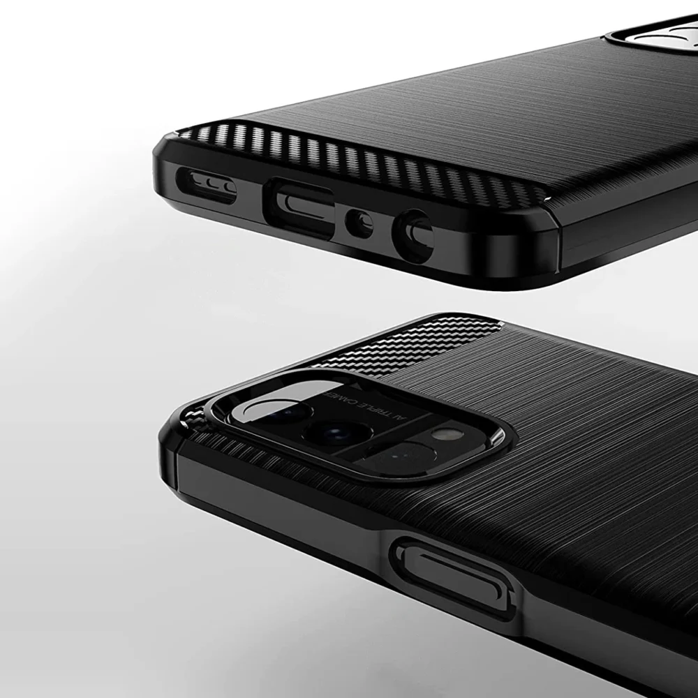 87557_2 Carbon Case Flexible cover for OnePlus Nord N200 5G blackeng