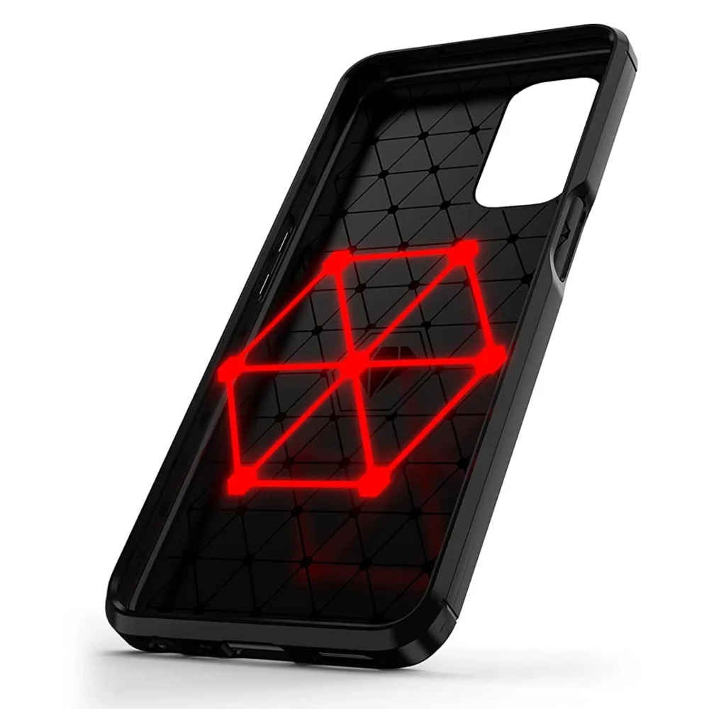 87557_5 Carbon Case Flexible cover for OnePlus Nord N200 5G blackeng