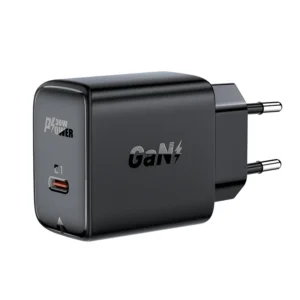 Acefast GaN USB Type-C 30W charger, PD, QC 3.0, AFC, FCP black (A21 black)eng