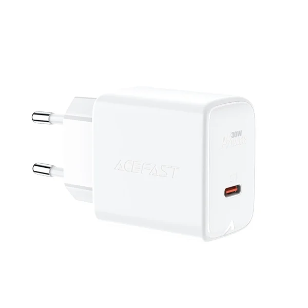 Acefast charger GaN USB Type C 30W, PD, QC 3.0, AFC, FCP white (A21 white)eng