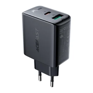 Acefast wall charger USB Type C / USB 32W, PPS, PD, QC 3.0, AFC, FCP black (A5 black)eng