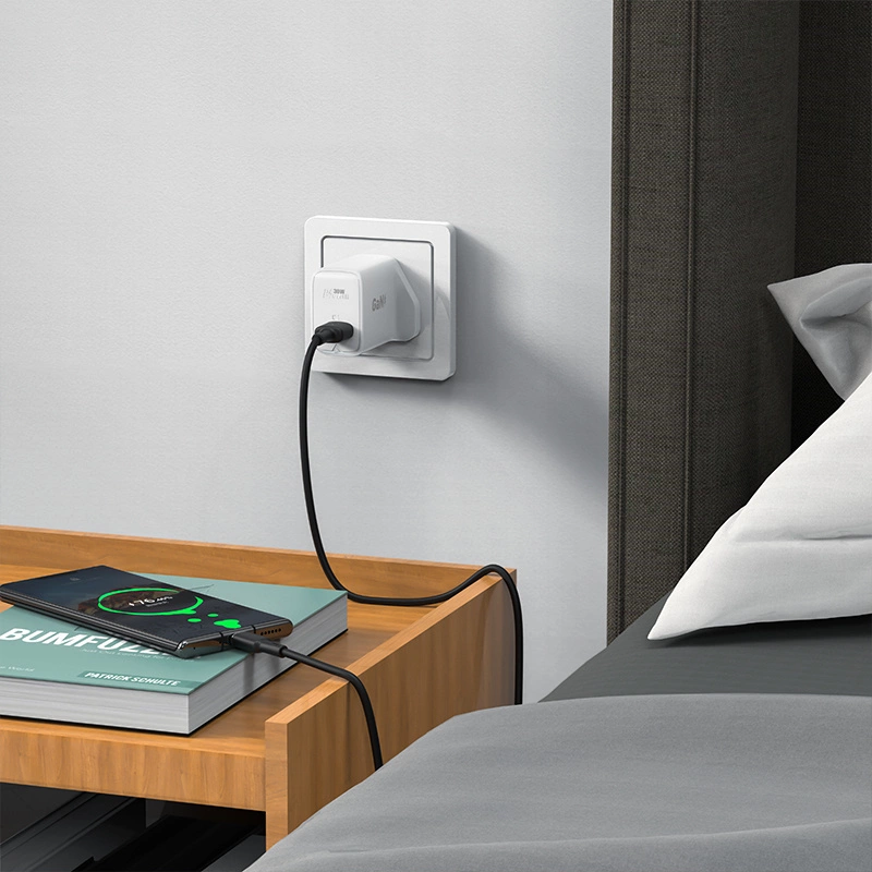 Acefast GaN wall charger (UK plug) USB Type C 30W, Power Delivery, PPS, Q3 3.0, AFC, FCP white (A24 UK white)eng