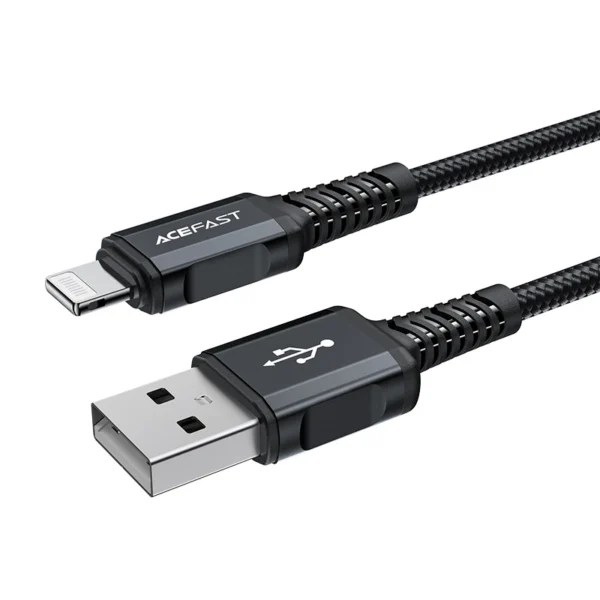 Acefast MFI USB - Lightning cable 1.8m, 2.4A black (C4-02 A Black)eng