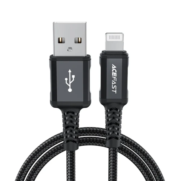 Acefast MFI USB - Lightning cable 1.8m, 2.4A black (C4-02 A Black)eng