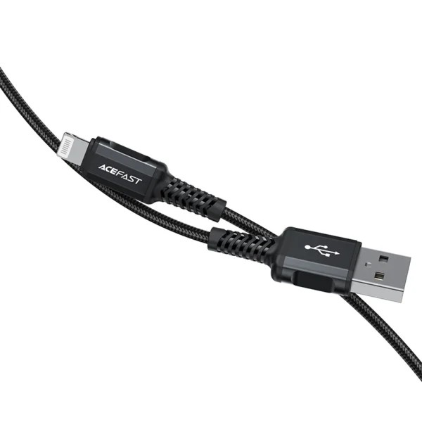 Acefast MFI USB - Lightning cable 1.8m, 2.4A black (C4-02 A Black)eng
