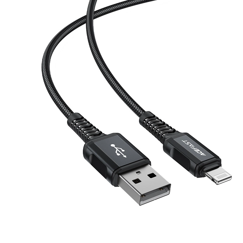 Acefast MFI USB - Lightning cable 1.8m, 2.4A black (C4-02 A Black)eng