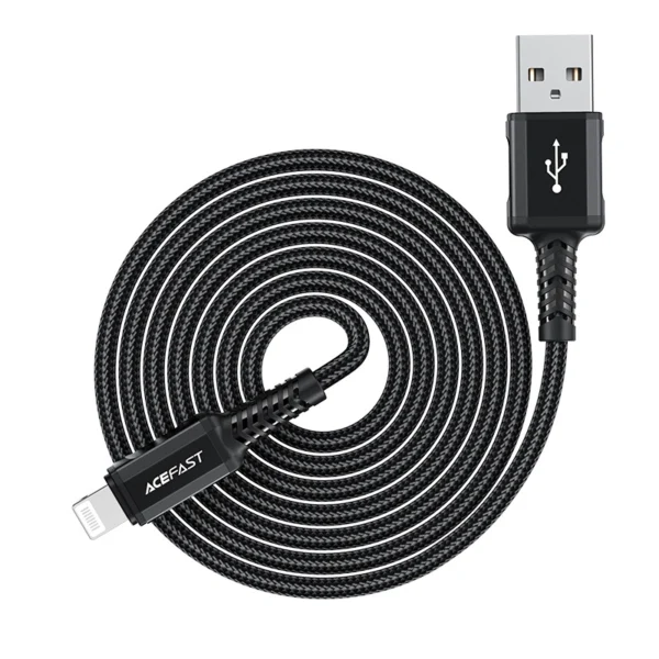 Acefast MFI USB - Lightning cable 1.8m, 2.4A black (C4-02 A Black)eng