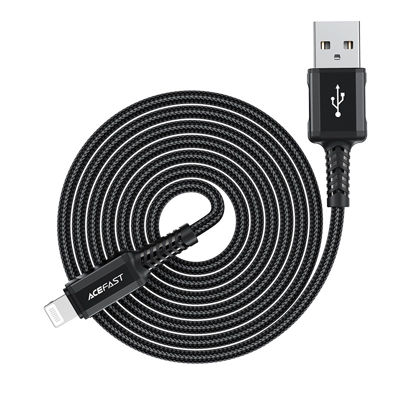 Acefast MFI USB - Lightning cable 1.8m, 2.4A black (C4-02 A Black)eng