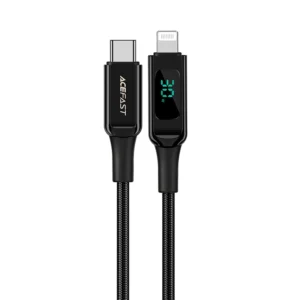 Acefast cable MFI USB Type C - Lightning 1.2m, 30W, 3A black (C6-01 Black)eng