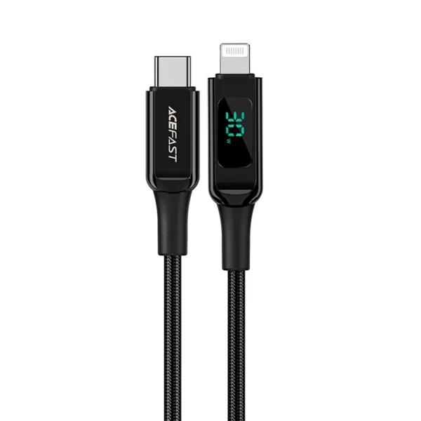 Acefast cable MFI USB Type C - Lightning 1.2m, 30W, 3A black (C6-01 Black)eng