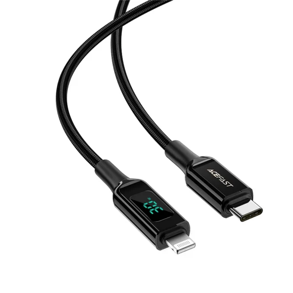Acefast cable MFI USB Type C - Lightning 1.2m, 30W, 3A black (C6-01 Black)eng