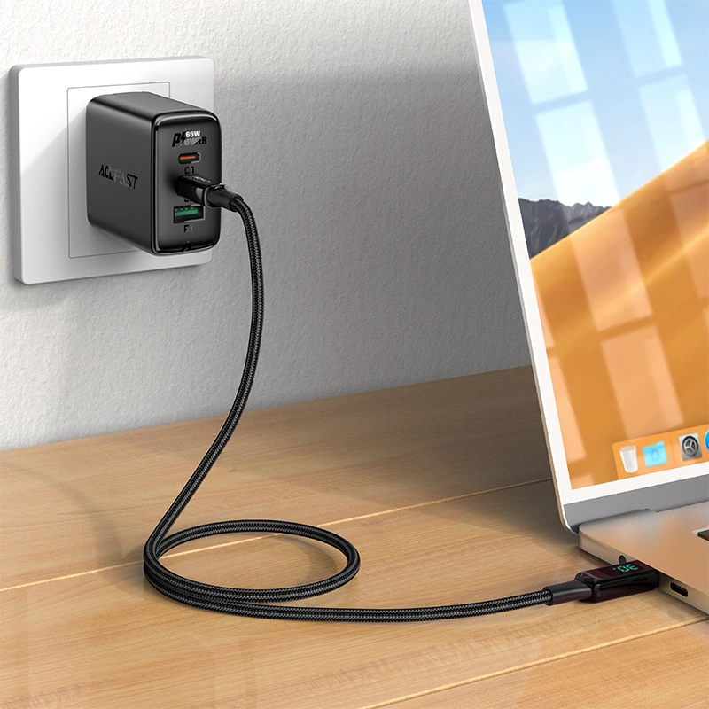 Acefast cable MFI USB Type C - Lightning 1.2m, 30W, 3A black (C6-01 Black)eng