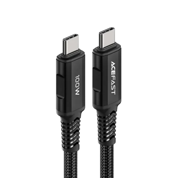 Acefast C4-03 Black USB-C - USB-C PD QC cable 100W 5A 480Mb/s 2m - blackeng