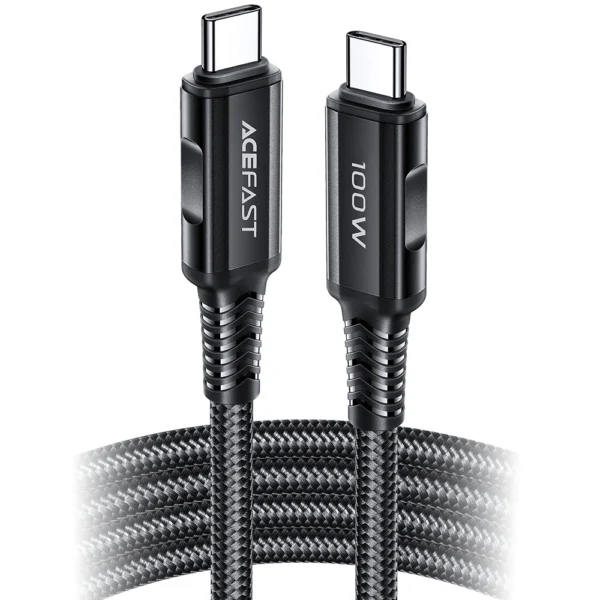 Acefast C4-03 Black USB-C - USB-C PD QC cable 100W 5A 480Mb/s 2m - blackeng