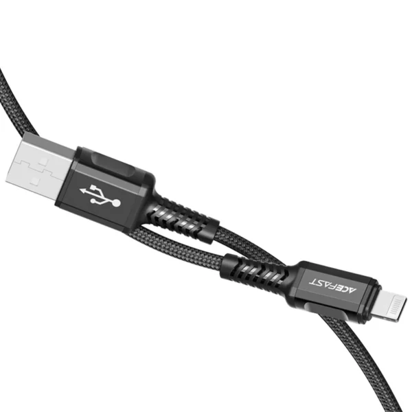 Acefast cable MFI USB - Lightning 1.2m, 2.4A black (C1-02 black)eng