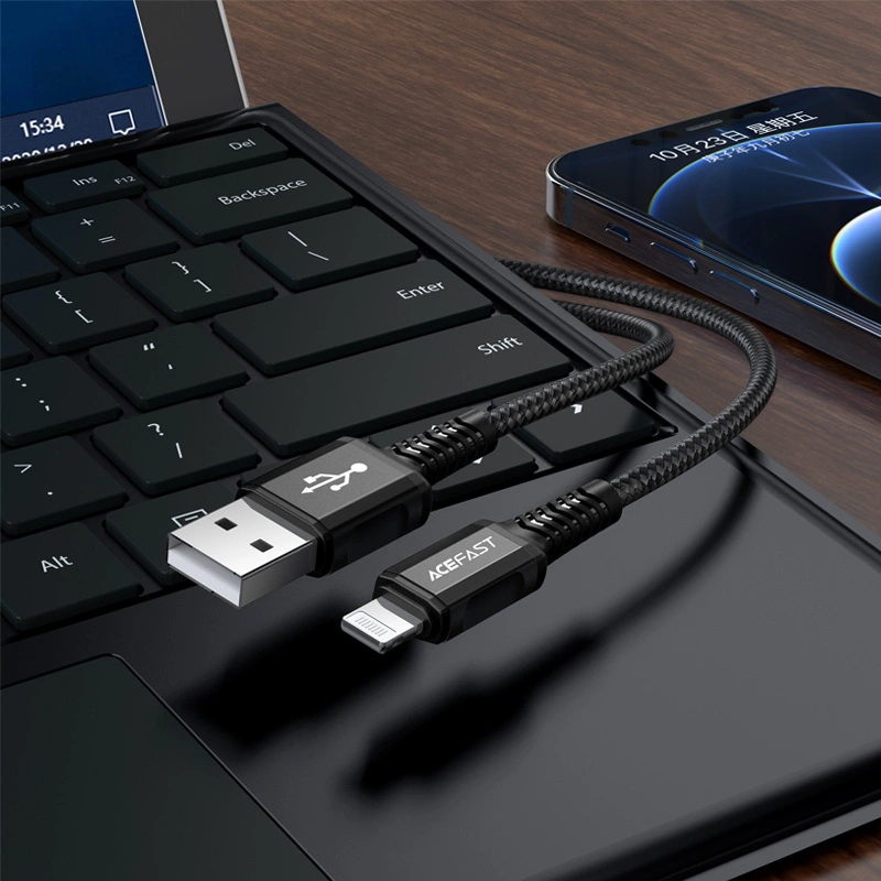 Acefast cable MFI USB - Lightning 1.2m, 2.4A black (C1-02 black)eng