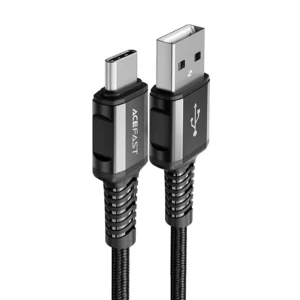 Acefast USB cable - USB Type C 1.2m, 3A black (C1-04 black)eng