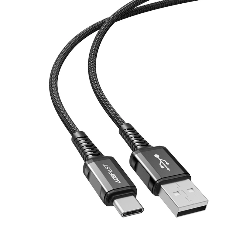Acefast USB cable - USB Type C 1.2m, 3A black (C1-04 black)eng