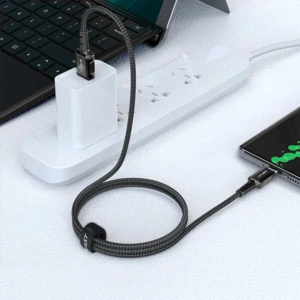 Acefast USB cable - USB Type C 1.2m, 3A black (C1-04 black)eng
