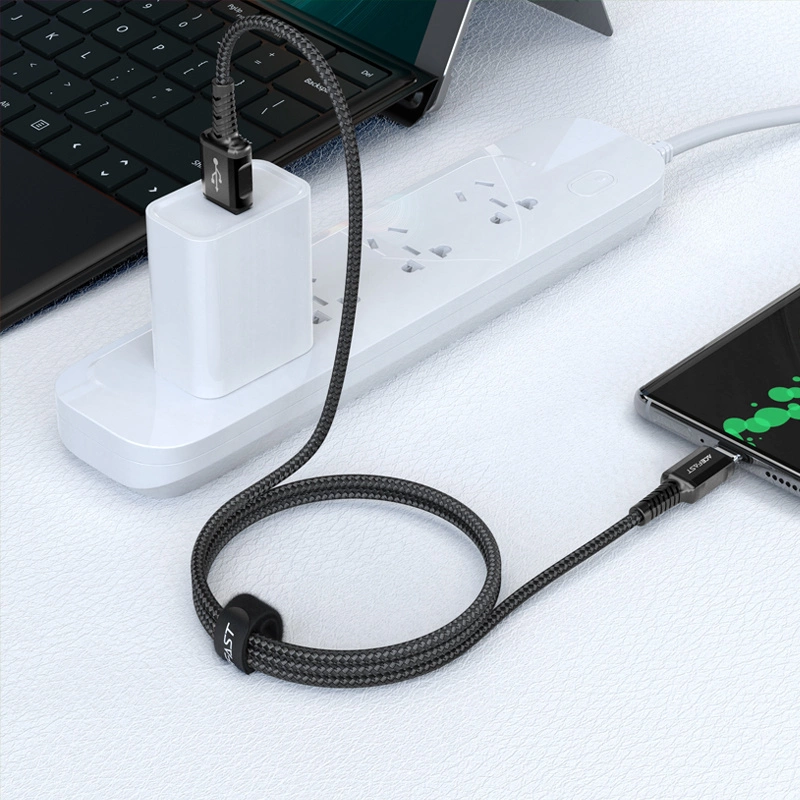 Acefast USB cable - USB Type C 1.2m, 3A black (C1-04 black)eng