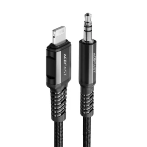 Acefast audio cable MFI Lightning - 3.5mm mini jack (male) 1.2m, AUX black (C1-06 black)eng