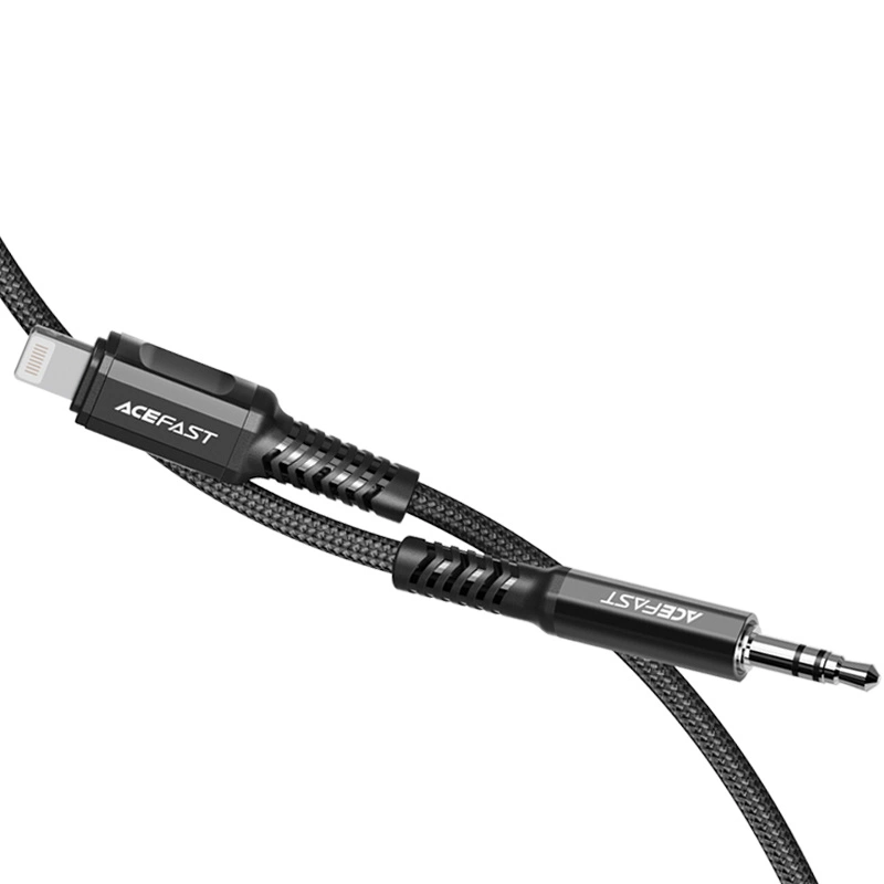Acefast audio cable MFI Lightning - 3.5mm mini jack (male) 1.2m, AUX black (C1-06 black)eng