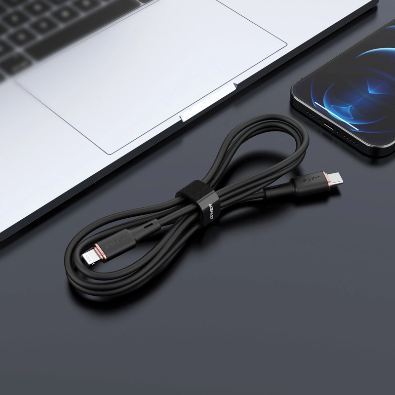 Acefast cable MFI USB Type C - Lightning 1.2m, 30W, 3A black (C2-01 black)eng