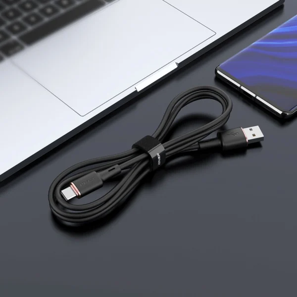 Acefast USB cable - USB Type C 1.2m, 3A black (C2-04 black)eng