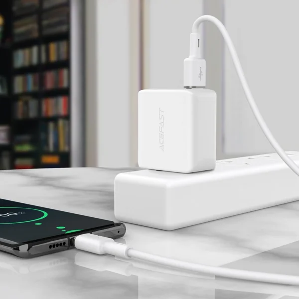 Acefast USB cable - USB Type C 1.2m, 3A white (C2-04 white)eng