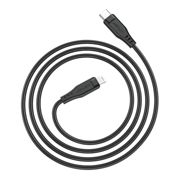 Acefast cable MFI USB Type C - Lightning 1.2m, 30W, 3A black (C3-01 black)eng