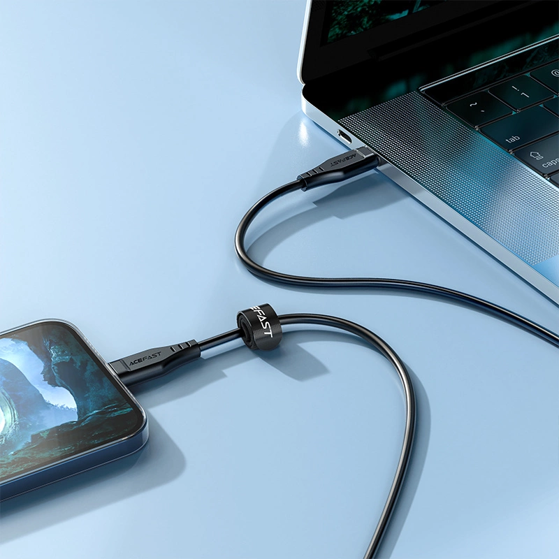 Acefast cable MFI USB Type C - Lightning 1.2m, 30W, 3A black (C3-01 black)eng