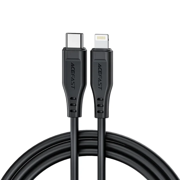 Acefast cable MFI USB Type C - Lightning 1.2m, 30W, 3A black (C3-01 black)eng
