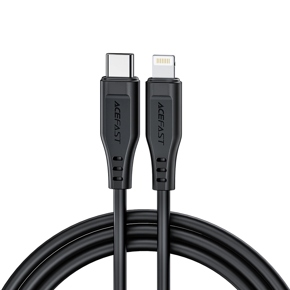 Acefast cable MFI USB Type C - Lightning 1.2m, 30W, 3A black (C3-01 black)eng