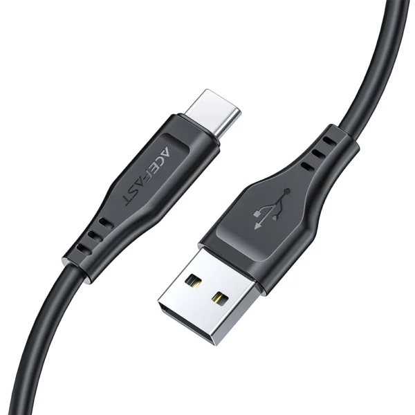 Acefast USB cable - USB Type C 1.2m, 3A black (C3-04 black)eng