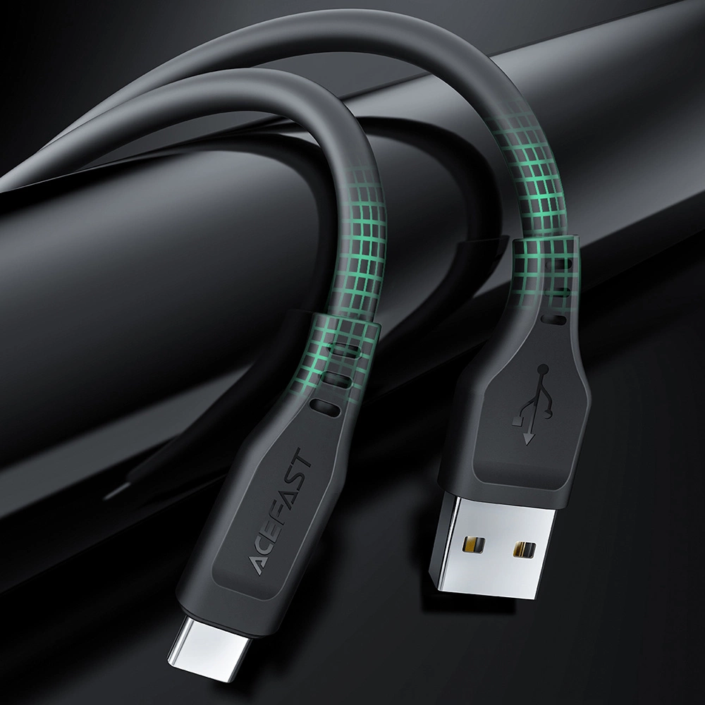 Acefast USB cable - USB Type C 1.2m, 3A black (C3-04 black)eng