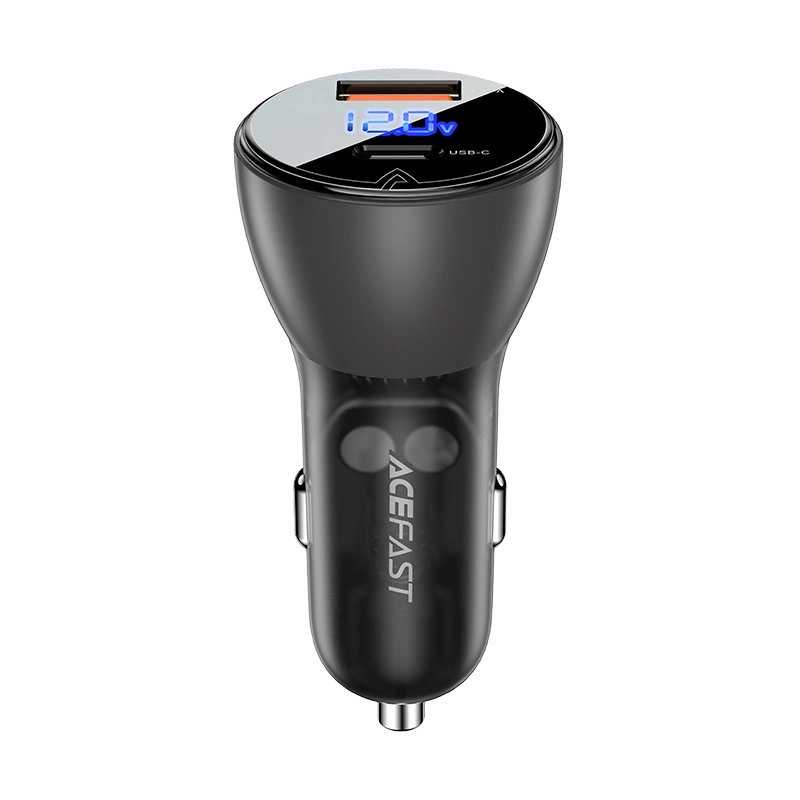 Acefast Car Charger 63W USB Type C / USB, PD3.0, PPS, QC3.0, AFC, FCP, SFCP black (B6 black)eng