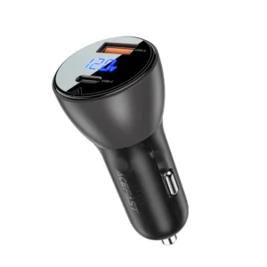 Acefast Car Charger 63W USB Type C / USB, PD3.0, PPS, QC3.0, AFC, FCP, SFCP black (B6 black)eng