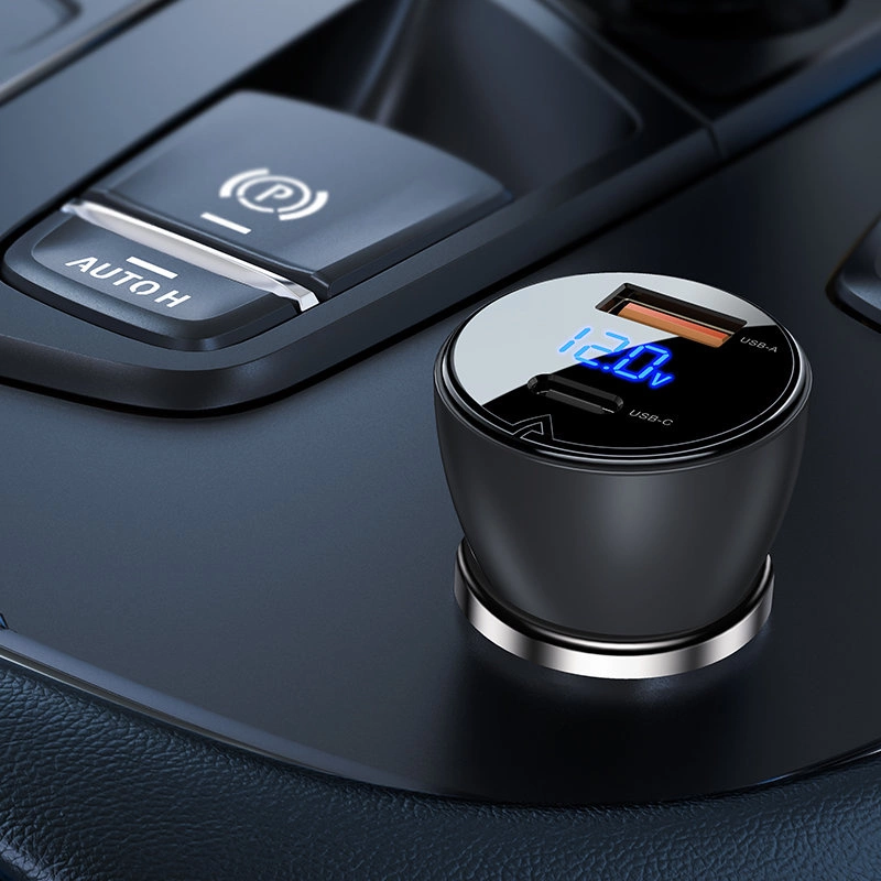 Acefast Car Charger 63W USB Type C / USB, PD3.0, PPS, QC3.0, AFC, FCP, SFCP black (B6 black)eng