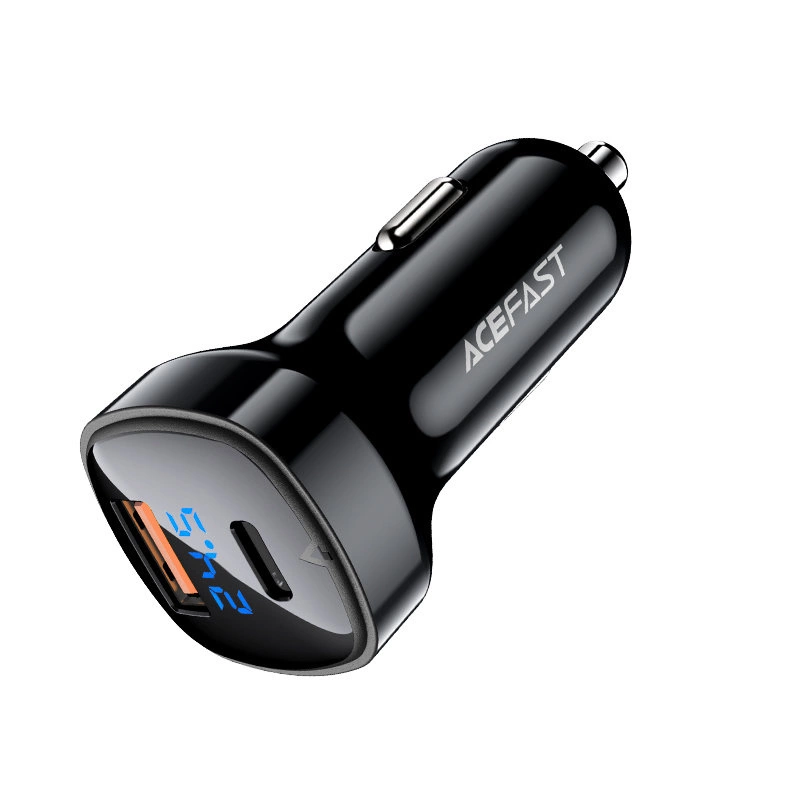 Acefast car charger 66W USB Type C / USB, PPS, Power Delivery, Quick Charge 4.0, AFC, FCP black (B4 black)eng