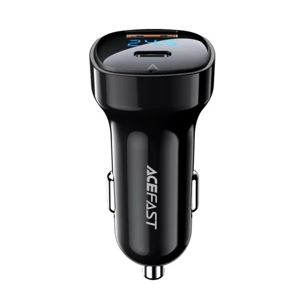 Acefast car charger 66W USB Type C / USB, PPS, Power Delivery, Quick Charge 4.0, AFC, FCP black (B4 black)eng