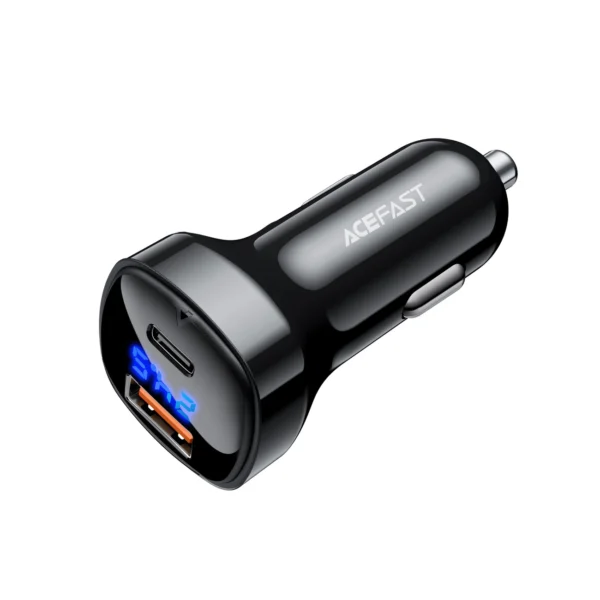 Acefast car charger 66W USB Type C / USB, PPS, Power Delivery, Quick Charge 4.0, AFC, FCP black (B4 black)eng